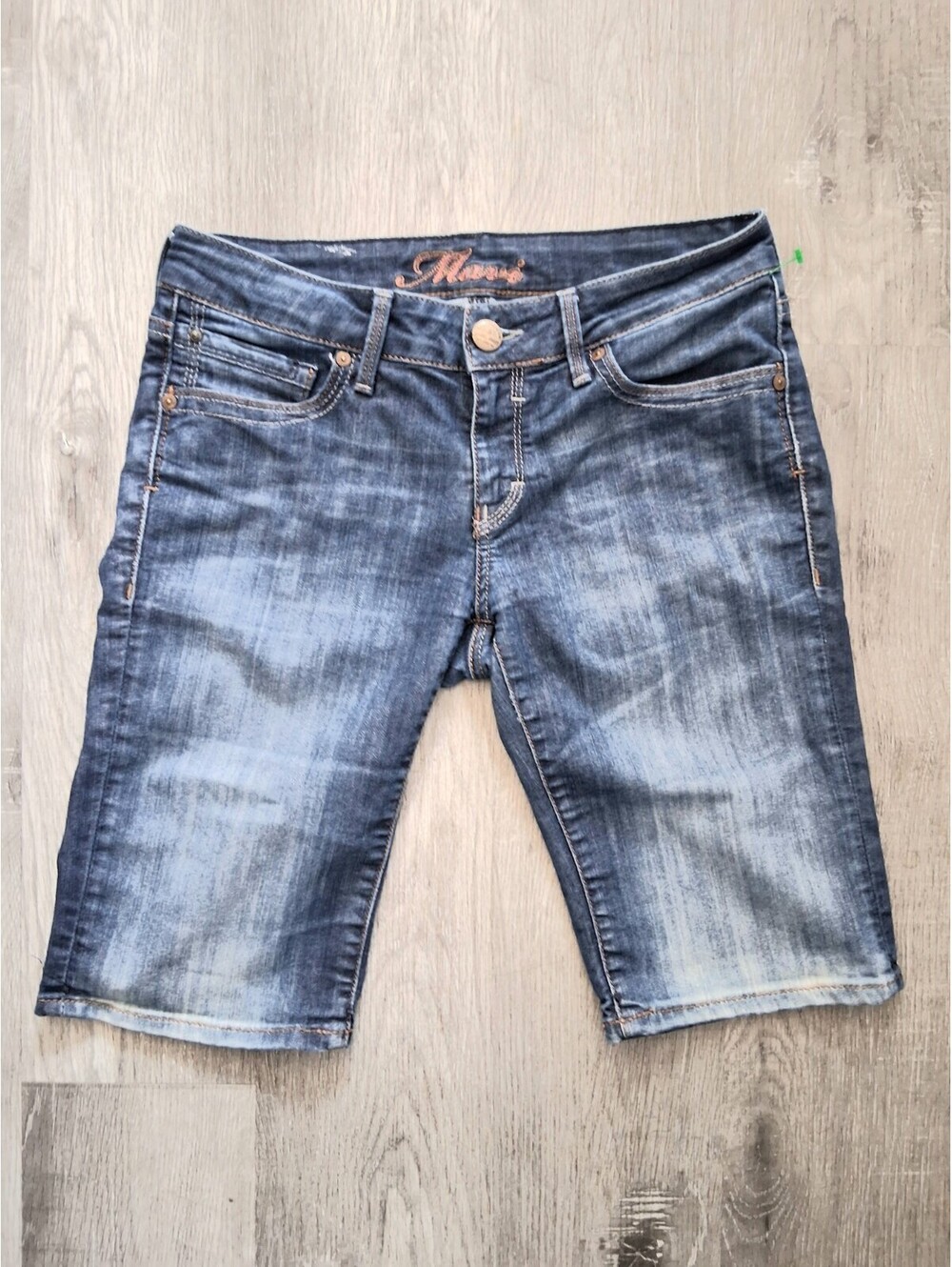 Mavi Jessica Women's Size 8, 28x11 Low Rise Stretch Denim Bermuda Shorts